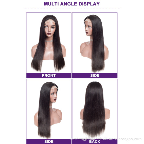 150% density virgin brazilian swiss lace 4x4 closure wig,100 cuticle aligned raw hair 4x4 wigs,wholesale virgin hair vendors